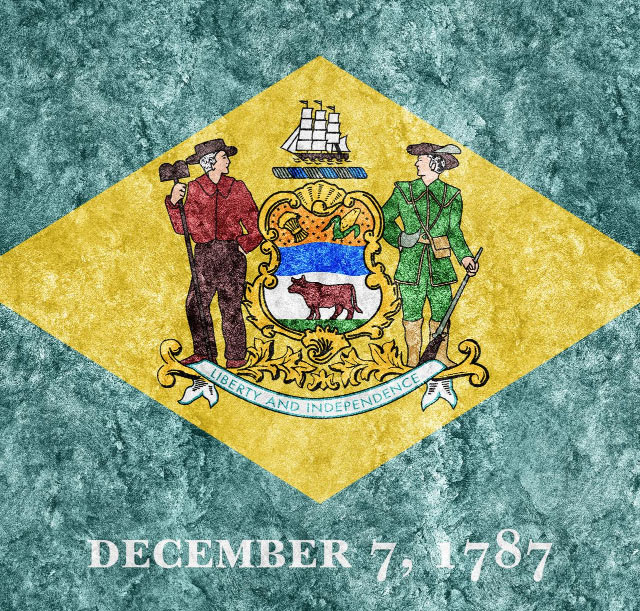 Buying Gold in Delaware - Delaware Flag