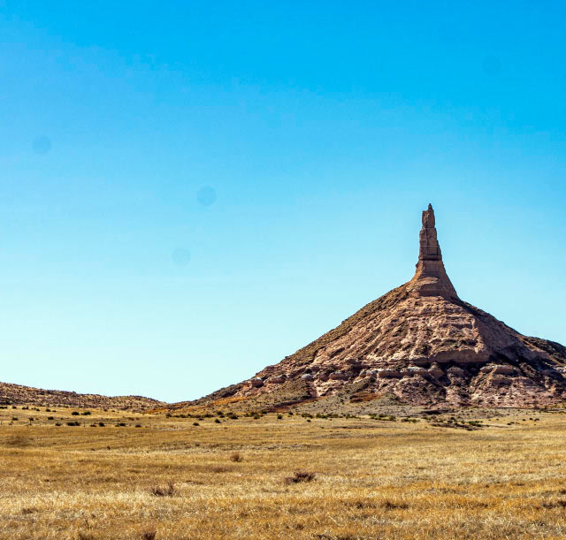 Buying Gold in Nebraska - Nebraska Chimney Rock in Landscape