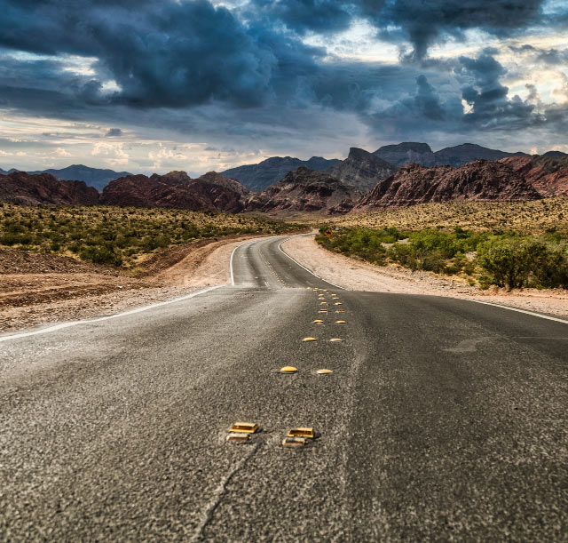 Buying Gold in Nevada - Nevada desert road