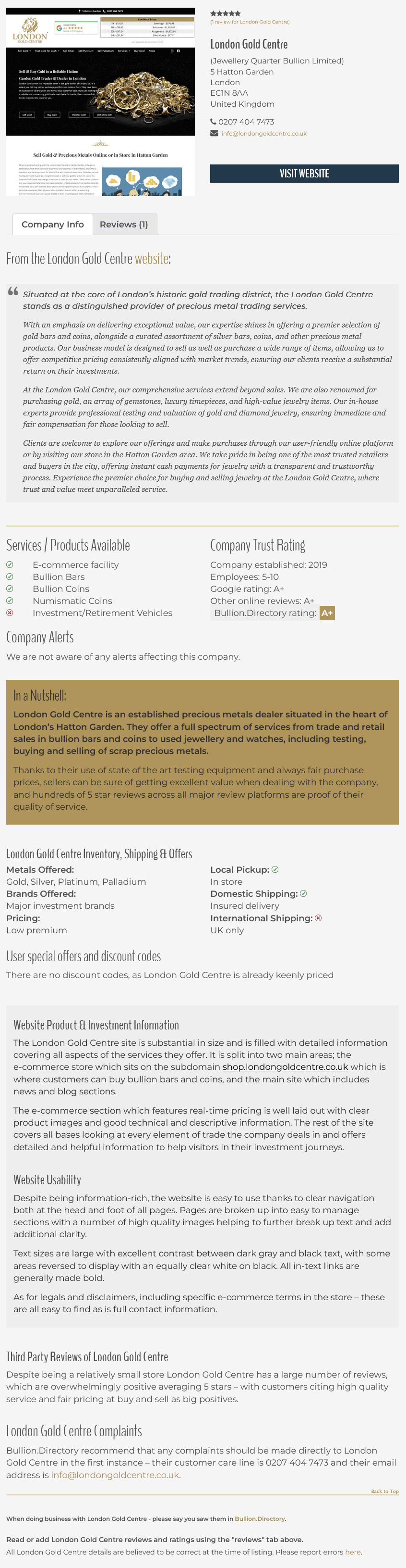 premium listing example